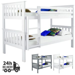 Double Bed Bunk Beds Stairs For Kids Children Wooden Single Bed Frame Sleeper