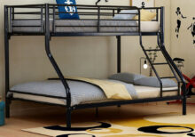 Twin Bunk Triple Bunk Beds Metal Frame 2 / 3 Sleepers Children Kids Adults Beds