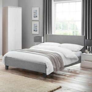 Grey Fabric Bed, Rialto Low Foot End Bed with 3 Size and 4 Mattress Options