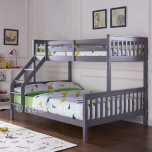 Pine Triple Bunk Bed Solid Wood Frame Children Kid Bed Mattress Various Colours
