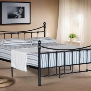 4FT SMALL 4FT6 DOUBLE 5FT KING SIZE METAL BED FRAME BEDSTEAD & MATTRESS