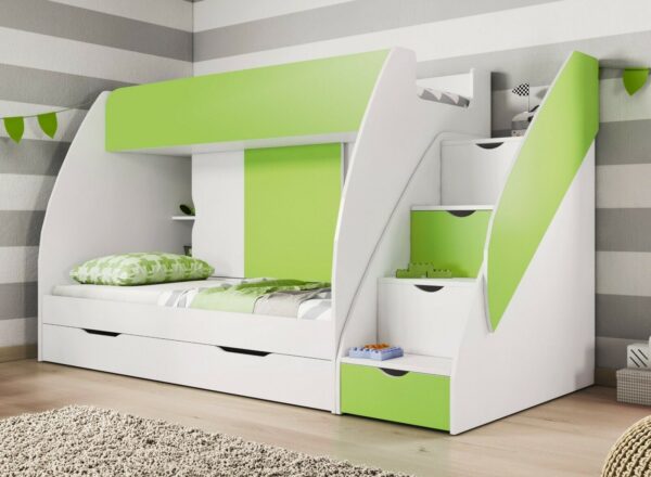 Kids bunk bed MARTIN unique design many sorages , UK STOCK quick delivery