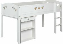 Argos Home Mia White Mid Sleeper Bed Frame with Desk.