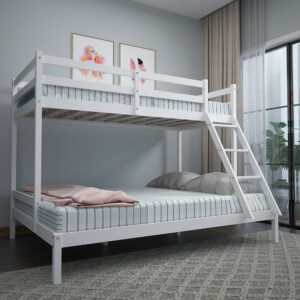 Triple Sleeper Wooden Bunk Bed Frame 3FT Single and 4FT6 Double Bed Solid Pine