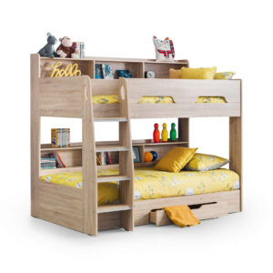 Julian Bowen Orion Sonoma Oak Children's Bunk Bed with Drawer Storage