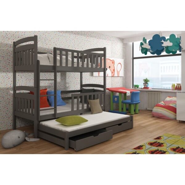 Angelos Single (3') Bunk Bed with Trundle and Drawers