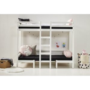 Basic Jumbo European Single (90 x 200cm) Bunk Bed with Desk and Bench