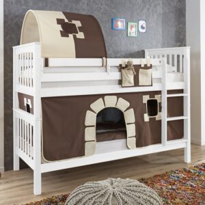 Florus European Single (90 x 200cm) Bunk Bed with Textile Set