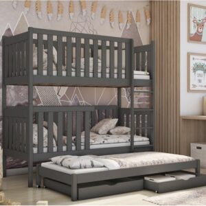 Hutchins Single (3') Bunk Bed with Trundle
