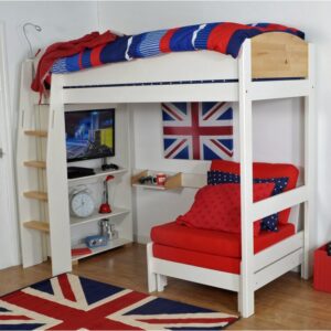 Jodi European Single L-Shaped Bunk Bed with Trundle