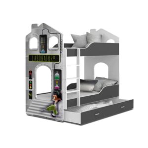 Labelle European Toddler Bunk Bed with Drawer