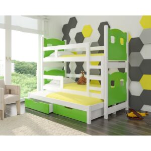 Mairead European Toddler Bunk Bed with Drawers