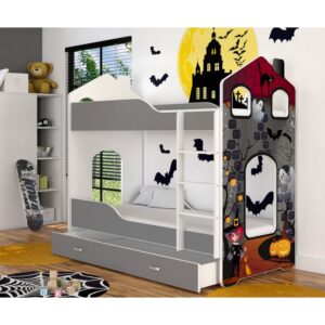 Roundup European Toddler Bunk Bed with Drawer