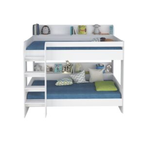 Santino Single Bunk Bed with Bookcase