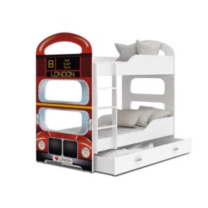 Philo European Toddler (80 x 160cm) Bunk Bed with Drawer