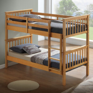 Naples WB2001 3FT Single Hudson Wooden Bunk Bed - Beech