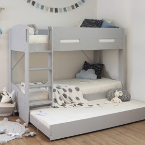 Flintshire Billie 3FT Single Wooden Bunk Bed - Grey