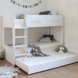 Flintshire Billie 3FT Single Wooden Bunk Bed - White