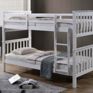 Naples WB2001 3FT Single Hudson Wooden Bunk Bed - White