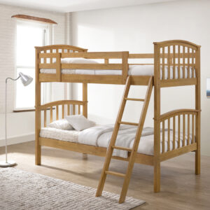 Naples WB2014 3FT Single Wooden Bunk Bed - Oak