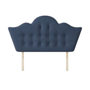 Florence Buttoned Midnight Blue Fabric Headboard
