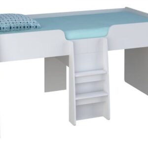 Loft Station White Wooden Cabin Bed