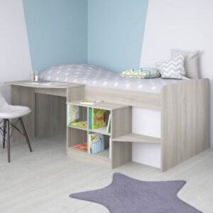 Pilot Elm Wooden Mid Sleeper Cabin Bed Frame - 3ft Single